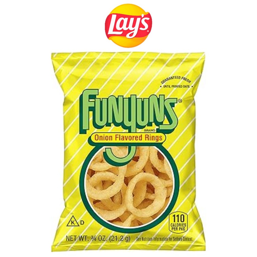 

Frito Lays Funyuns Onion Flavored Rings Snack chips original