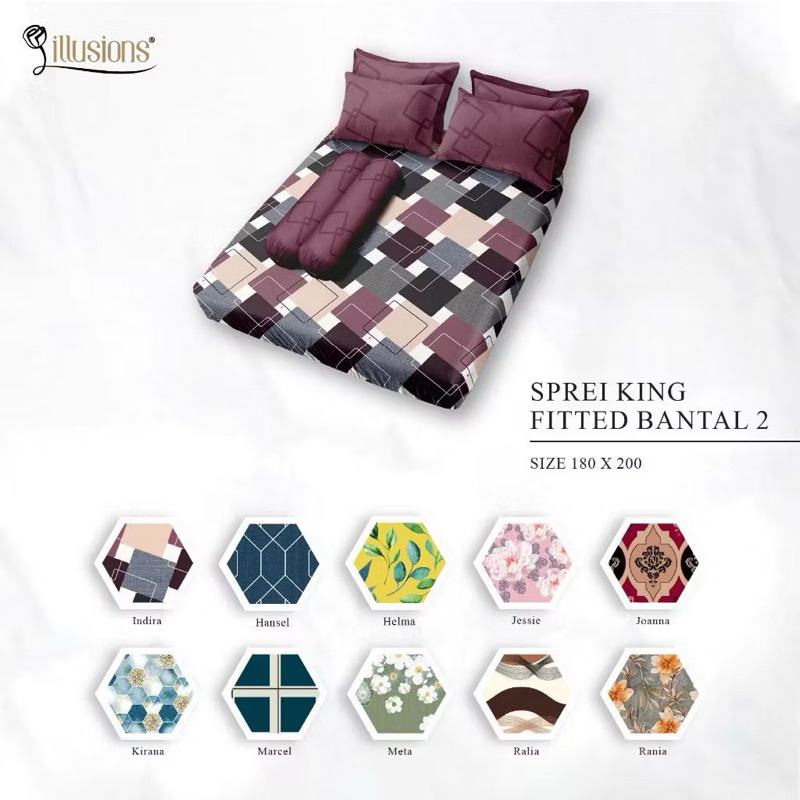 Illusions Sprei king 180x200 motif indira | Internal group