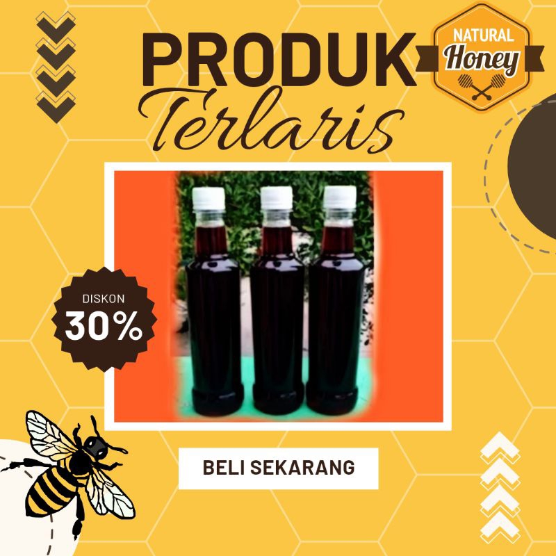 

(PROMO )Madu Murni Akasia Hitam Manis dan sehat