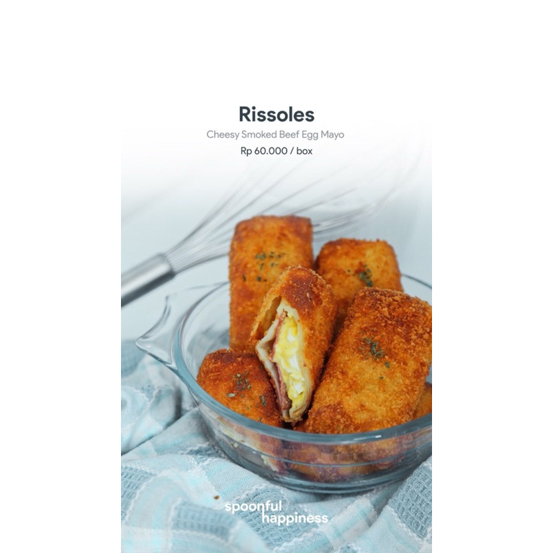 

Rissoles Cheesy Smoked Beef Egg Mayo / Risol Smoked Beef Egg Mayo Cheese