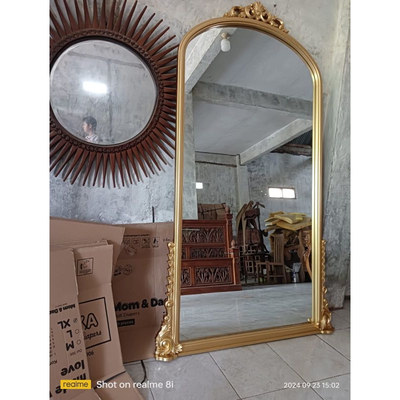 Mirror kaca cermin standing mirror cermin aestetic cermin full body mirror kaca cermin ukuran 200x12