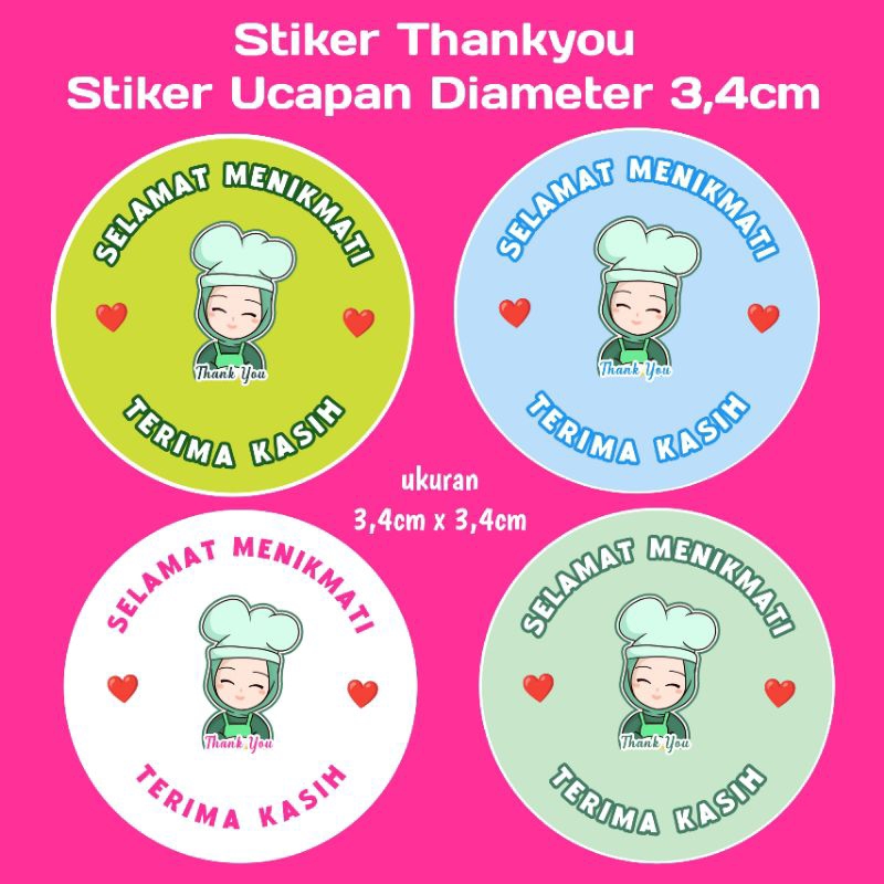 

sticker thank you stiker terima kasih stiker ucapan stiker thankyou kemasan 120pcs murah isi banyak
