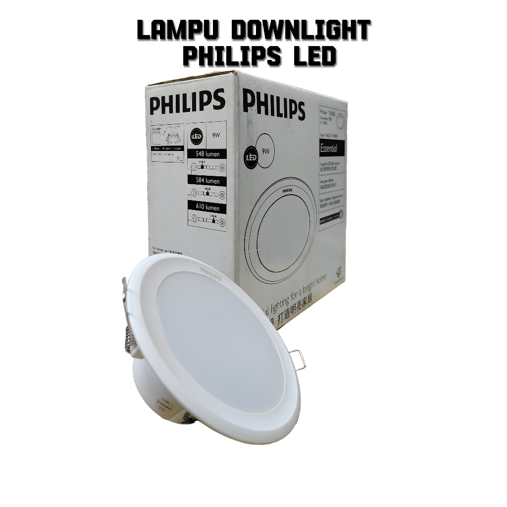 LAMPU DOWNLIGHT PHILIPS 9WATT BASIC 44083 KUNING 2700K 4 INCH