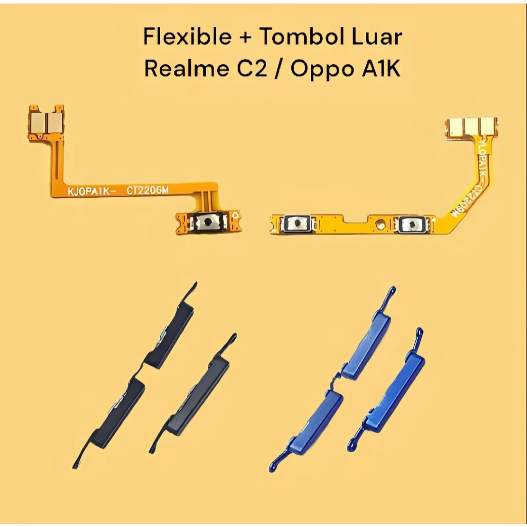 Flexibel+Tombol Luar Realme C2  Tombol On Off Tombol Volume