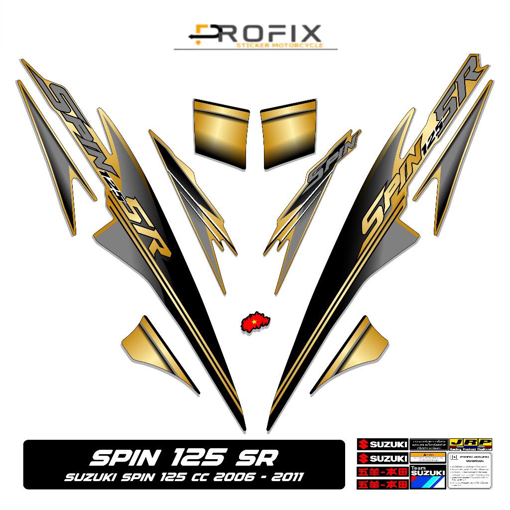 STRIPING SUZUKI SPIN 125 SR MOTIF 5 2006-2011 STICKER DECAL SPIN 125 SR STIKER SPIN 125 SR