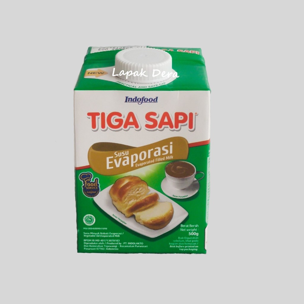 

SUSU EVAPORASI TIGA SAPI 500 gr / 3 Sapi Susu Evaporasi