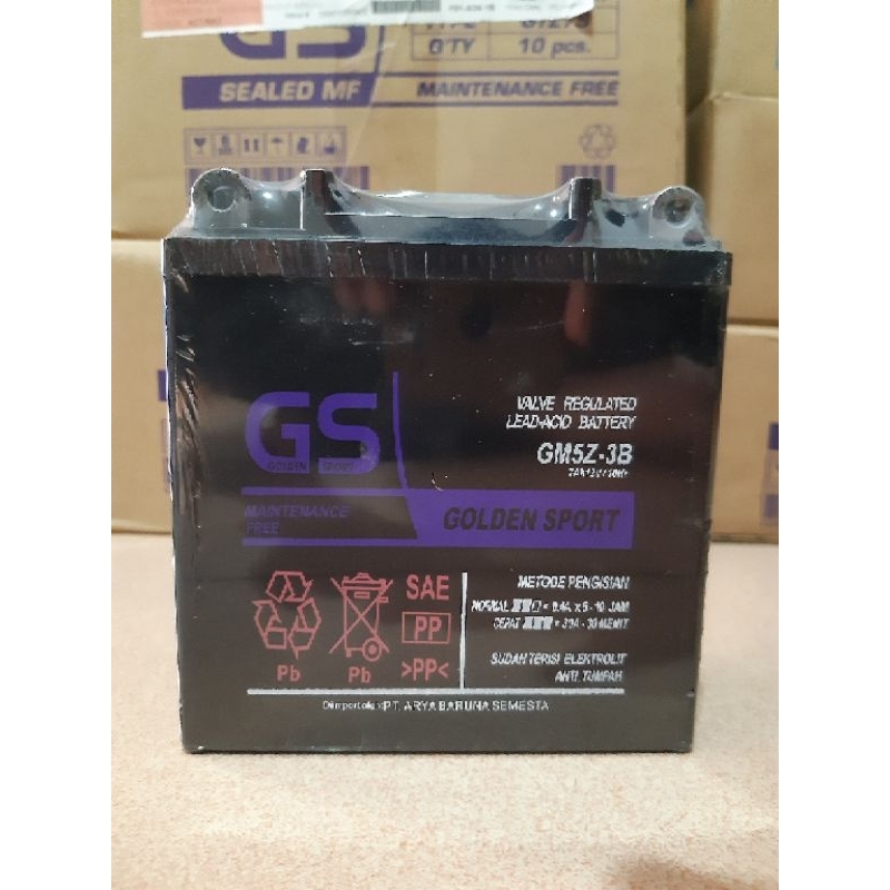 Aki Motor GS Vega ZR, Vega R, Vega R New, Jupiter Z, Smash 12V-7Ah GM5Z-3B Aki Kering