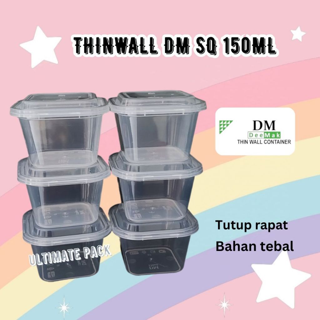 Thinwall Dm Kotak SQ Mini 150ml Kotak puding