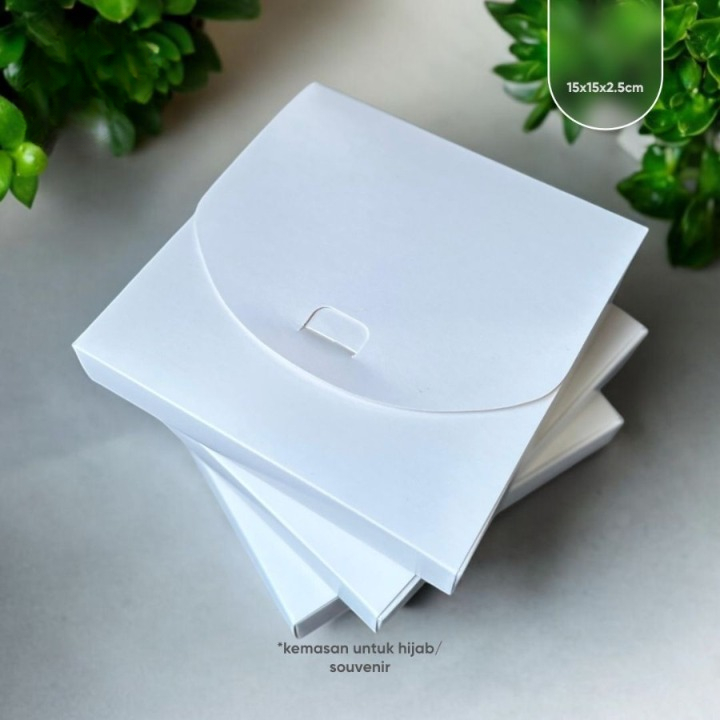 

10 Pcs Box Packaging Hijab Square Dus Hampers Jilbab Scarf Small Brown Kraft