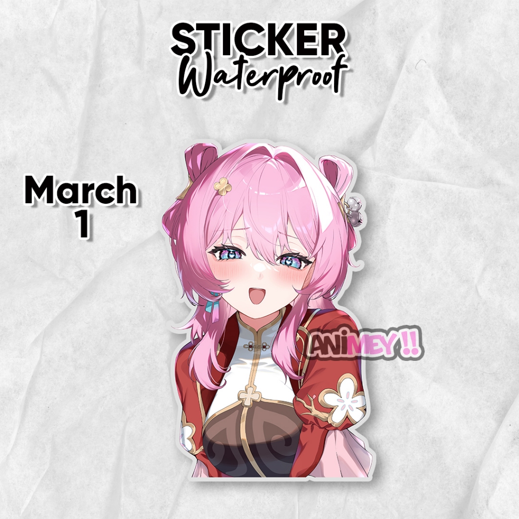 

Stiker March 7th Honkai Star Rail / Sticker Anime Waterproof