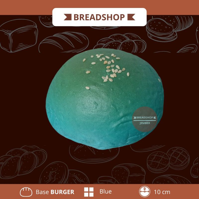 

BREADSHOP ROTI BURGER BIRU 10CM | BASE BURGER 10CM BIRU / BLUE