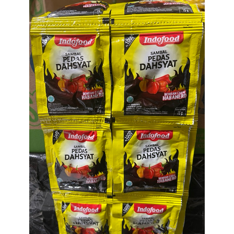 

SAMBAL INDOFOOD PEDAS DAHSYAT 1000 ( 1 SACHET )