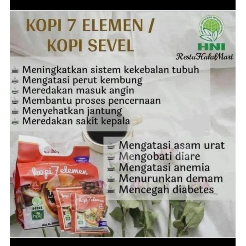 

KOPI 7 ELEMEN HNI HPAI KOPI SEVEL 20 SACHET 500GR