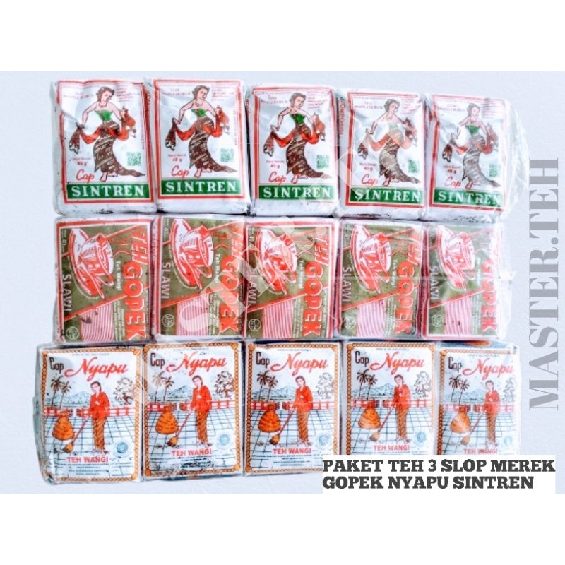 

Paket Teh 3 macam Gopek Nyapu Sintren 3Slop/30pcs