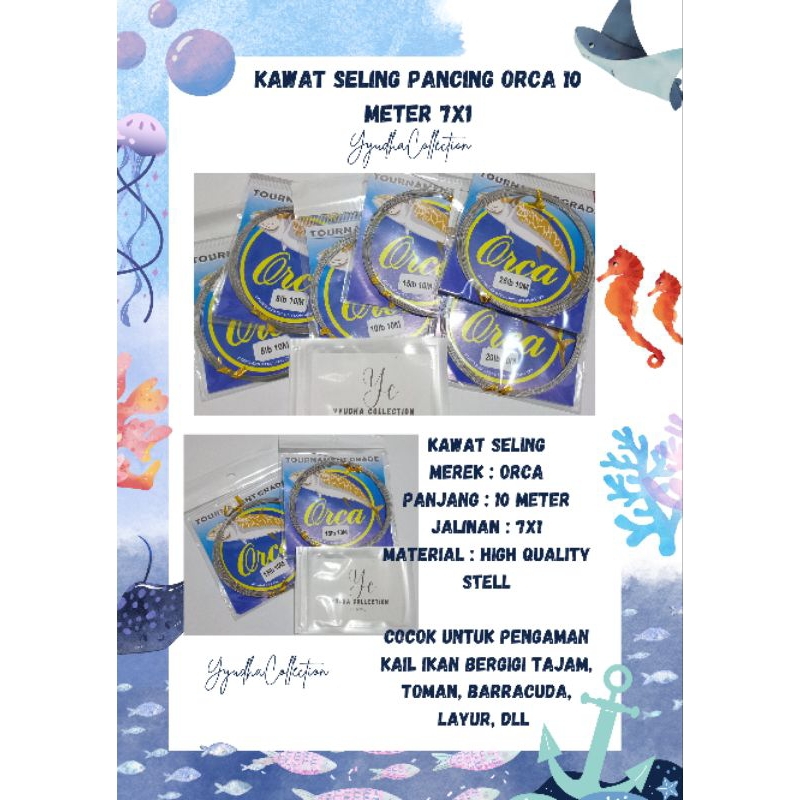 Kawat Seling Pancing Orca 10 meter 7x1