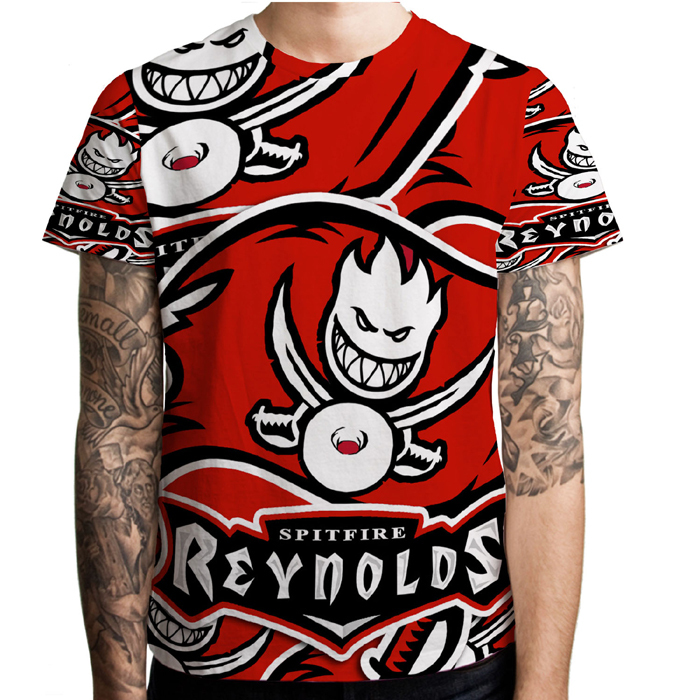 Kaos Spitfire Skateboards Tshirt Fullprint Bahan Polyester Jersey [PO 3 Hari]