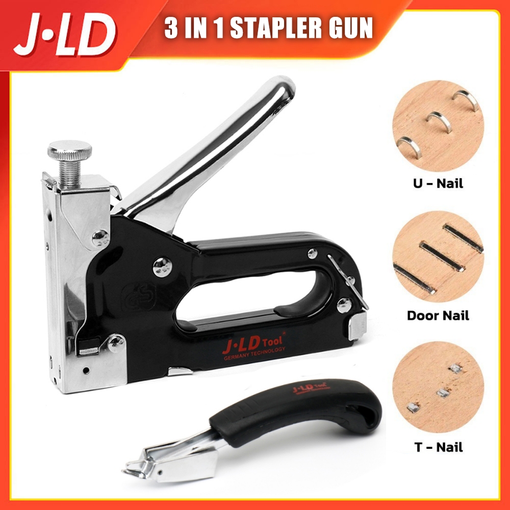 

JLD 3 In 1 Stapler Gun / Staples Tembak Gun Tacker Powerfull Stapler Wire Refill 600 Staples（U/D/T）