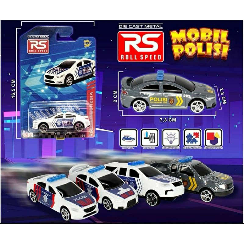 Diecast Metal RS Roll speed 1:64 Mobil police