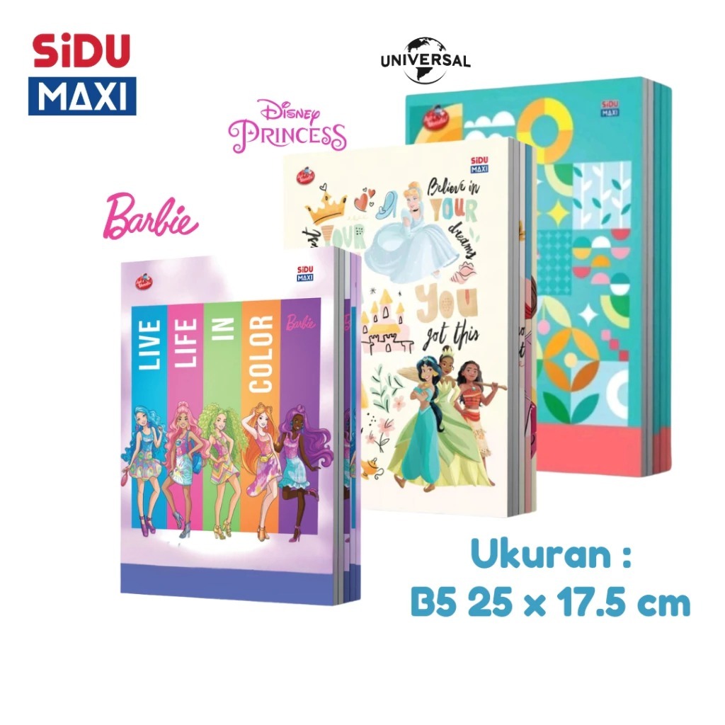 

Buku Tulis Sidu Maxi 42 Lembar Ukuran Boxy - 1 Pack isi 5 Buku