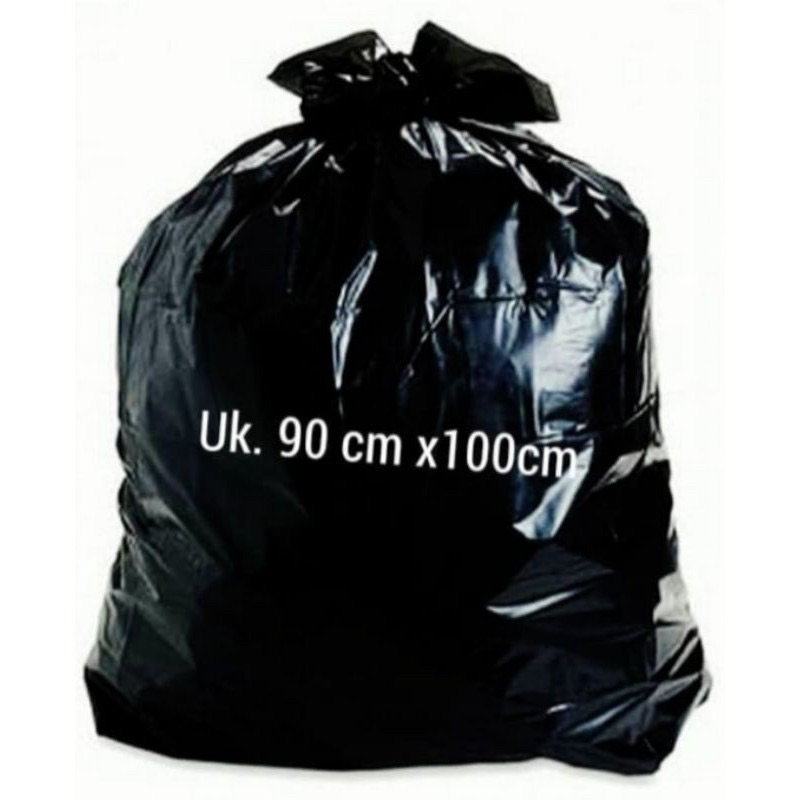 Plastik sampah/Kantong sampah Hitam 90x100 (10 lembar)
