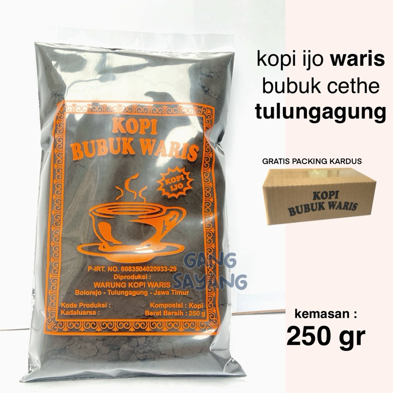 

kopi ijo bubuk waris tulungagung 250 gr - kopi cethe khas tulungagung