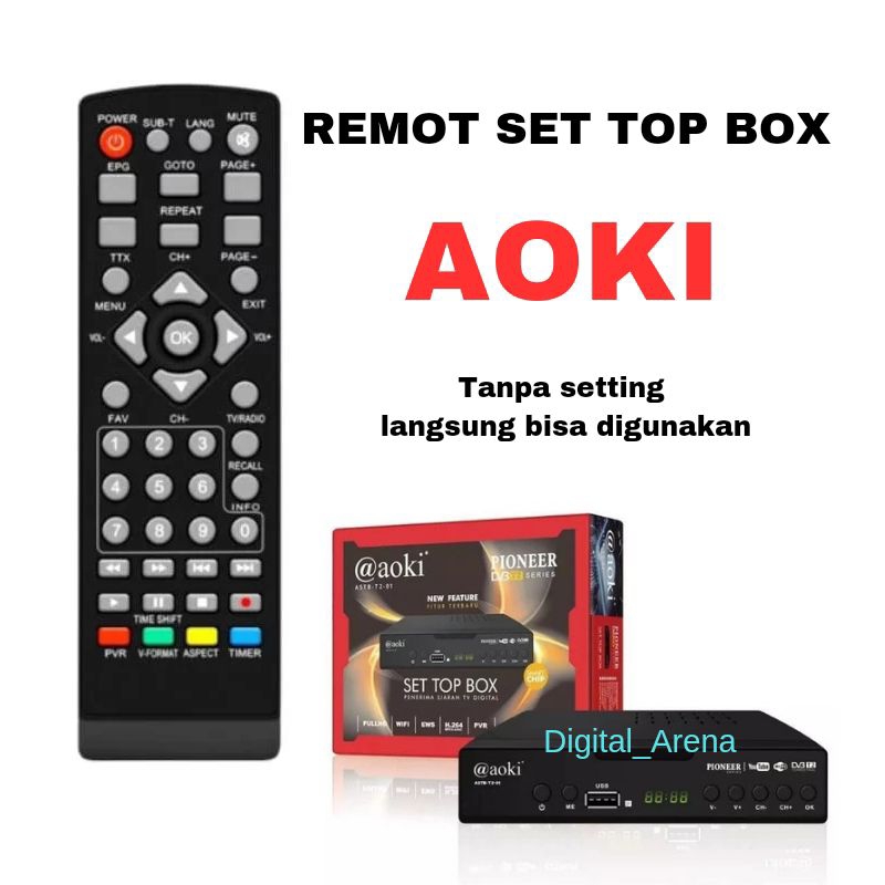 REMOTE SET TOP BOX AOKI
