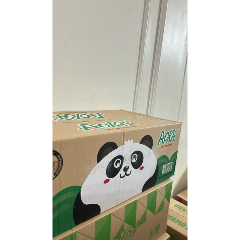 

Roti AOKA Panda Panggang isian Pandan Keju Vanilla Susu Taro