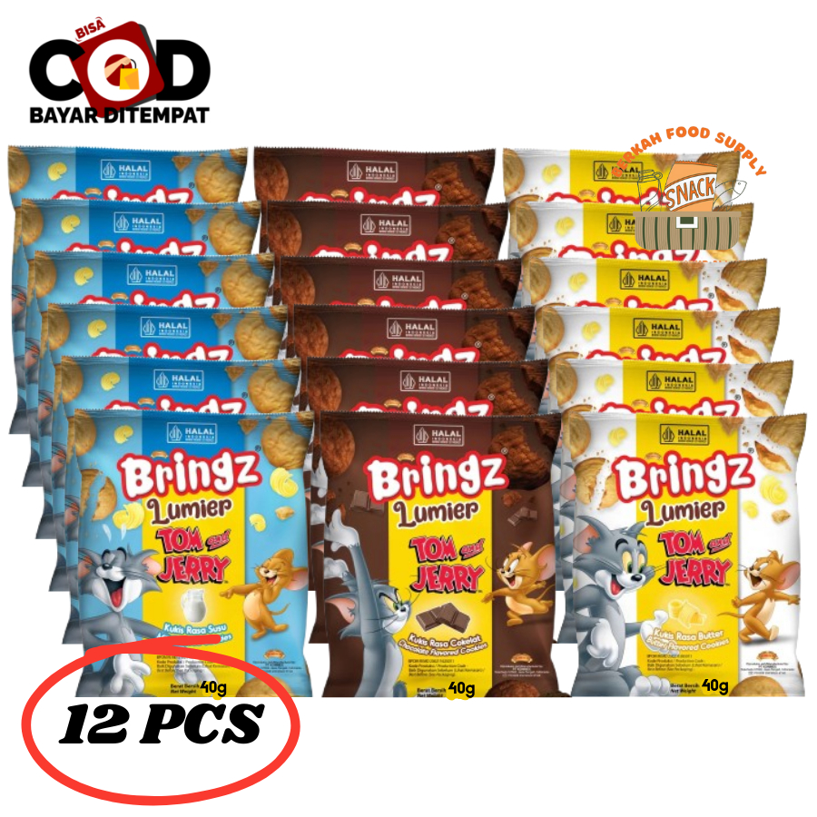 

[ BERKAH ] Sobisco Bringz Lumier Cookies Renceng 12pcs x 40gr Butter Cokelat Susu Keju Kukis Snack Cemilan Anak Halal