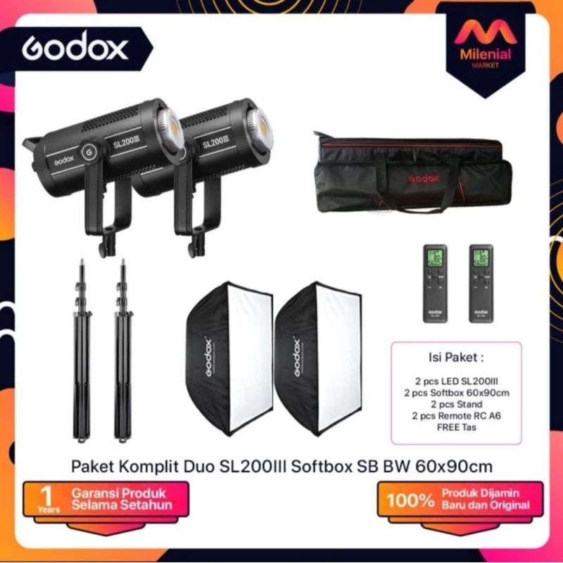 Paket Lampu Studio Godox SL200iii Sl 200 SL 200III