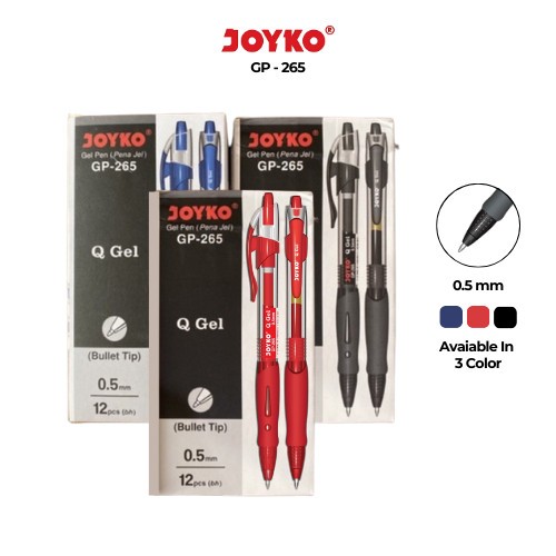 

pulpen Q Gell GP-265 original perpack isi 12pcs / ballpen joyko GP 265