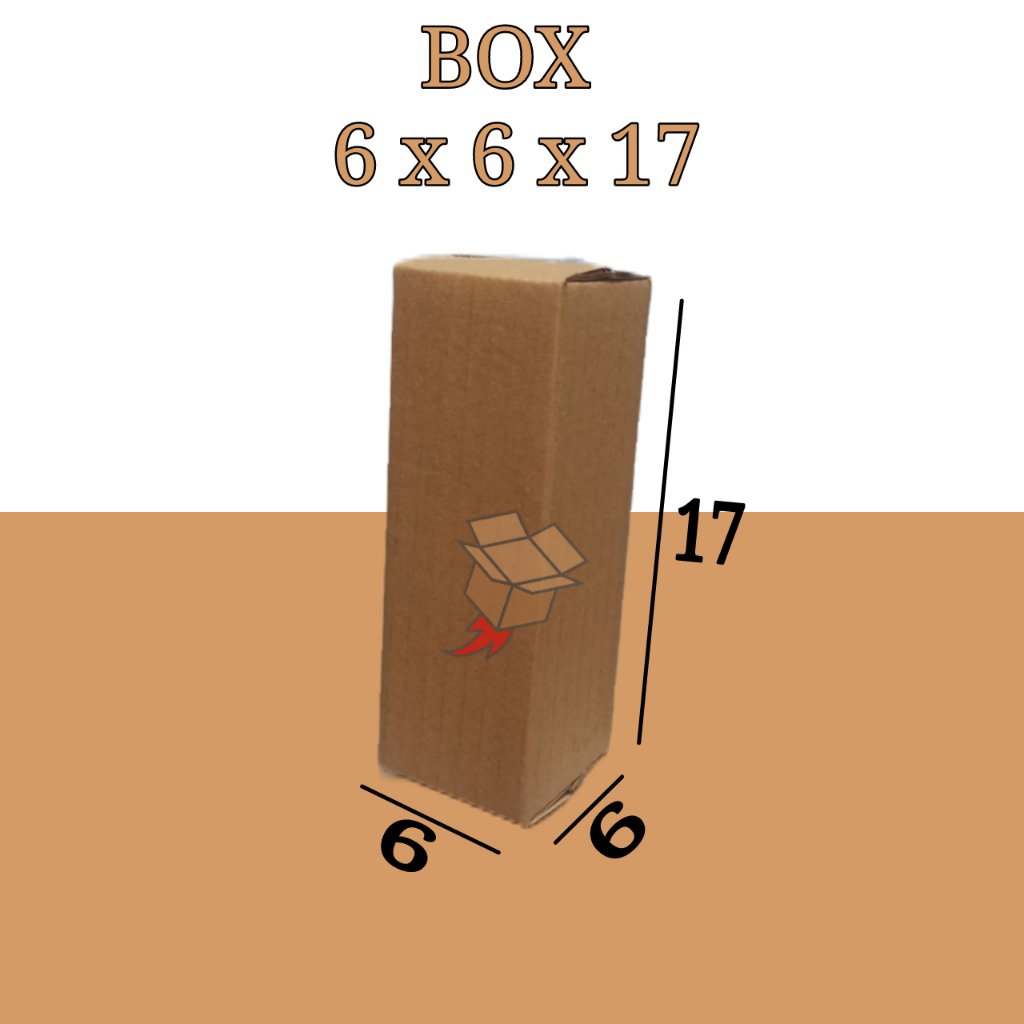 

Kardus Polos Karton Box Coklat 6 x 6 x 17