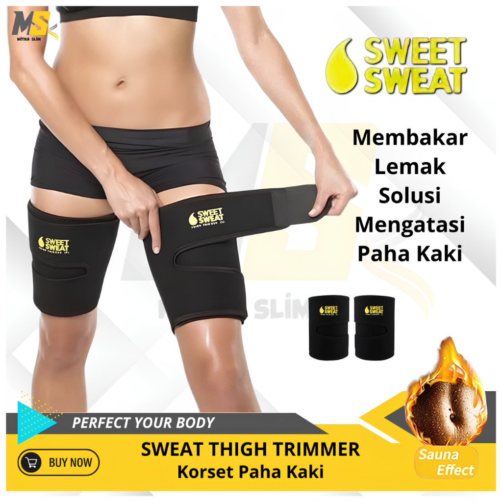 KORSET PAHA KAKI SWEET SWEAT THIGH TRIMMER DEKER LUTUT KORSET OLAHRAGA PELANGSING PAHA PRIA WANITA