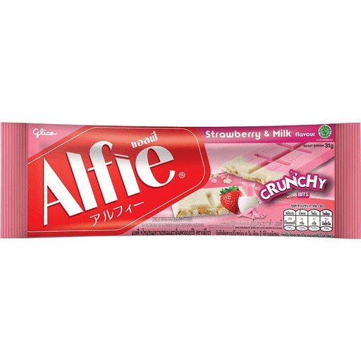 

Alfie Crunchy Strawberry & Milk Flavour Bites camilan/cemilan/makanan