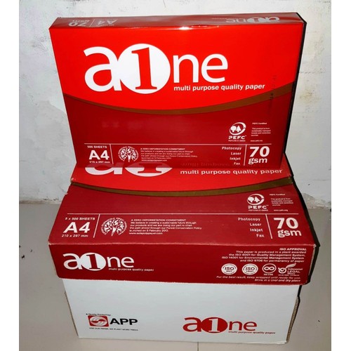 

Kertas HVS Aone A4 70 GSM / Ketas HVS Putih (1 PAK isi 500 lembar)