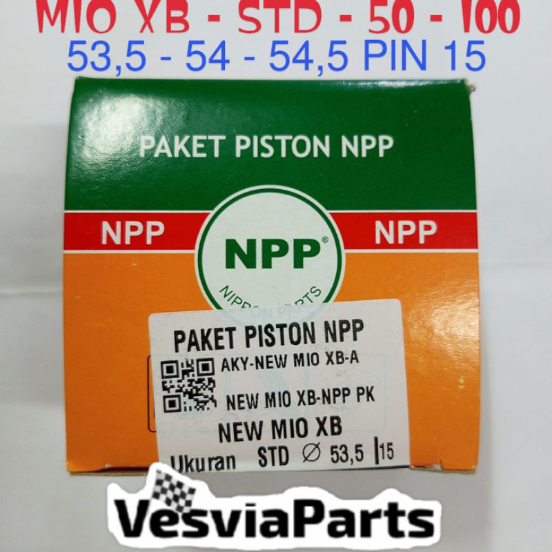 PISTON KIT SEHER SET MIO XB OVERSIZE 53,5 - 54 - 54,5 PIN 15 NPP