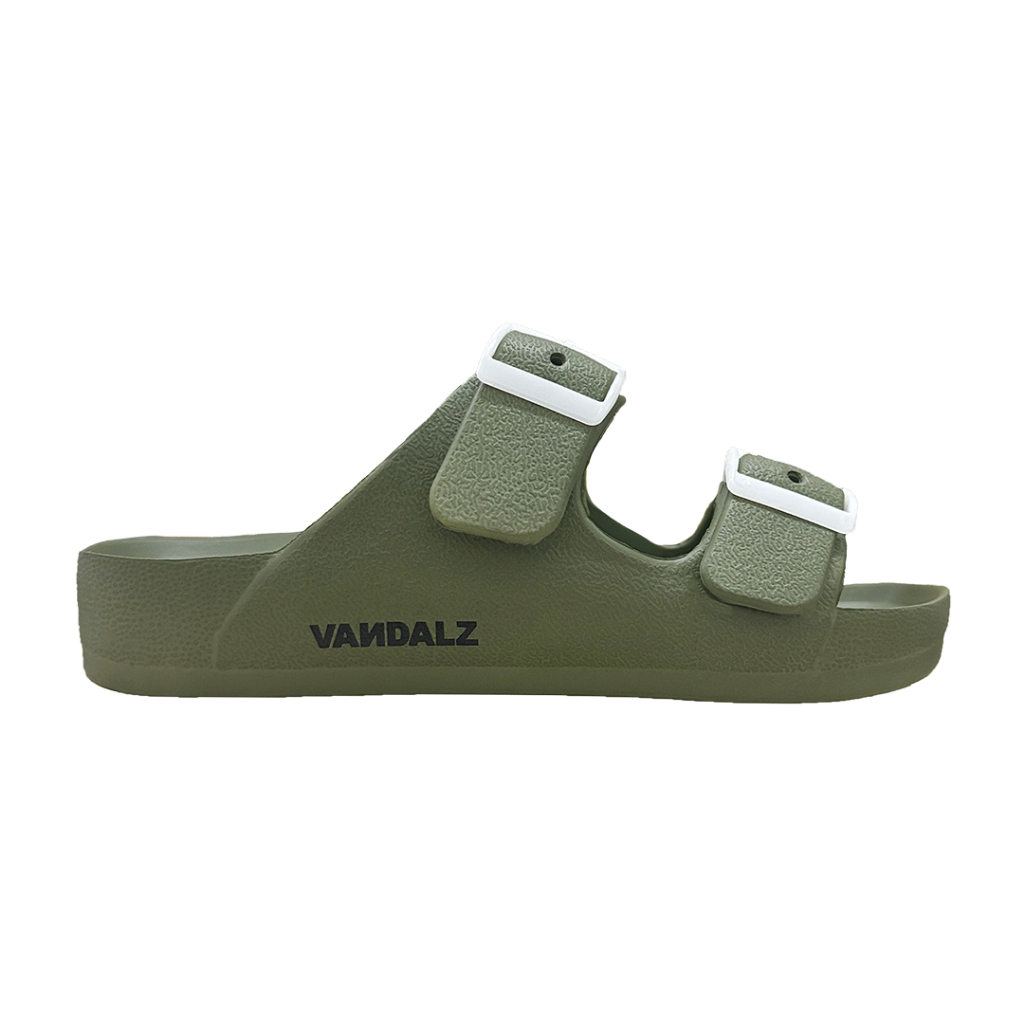 Vandalz Tabby 06 Olive White - Sandal Selop Karet Wanita Hijau Soleandjoy