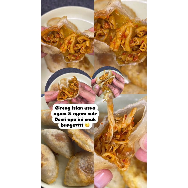 

Cireng Isi Ayam Suwir dan Usus Ayam (1 pack isi 5pcs)