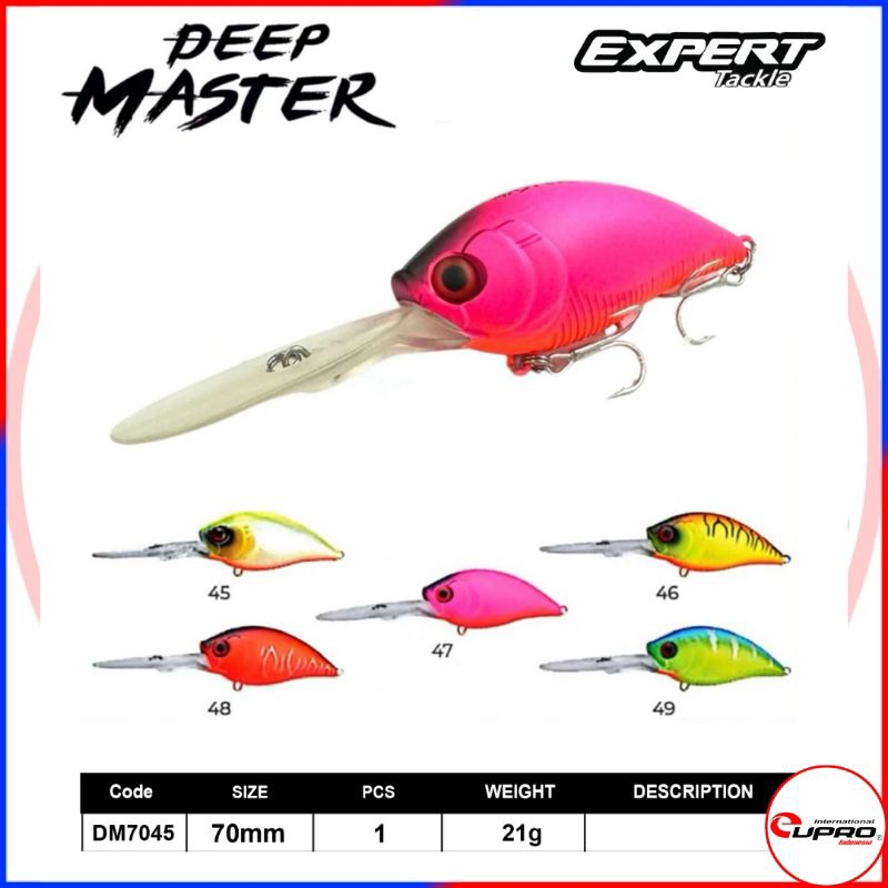 LURE EXPERT GRAPHITE DEEP MASTER LURE DM70 70MM/21G SINKING | MINNOW | CASTING | CRANKBAIT