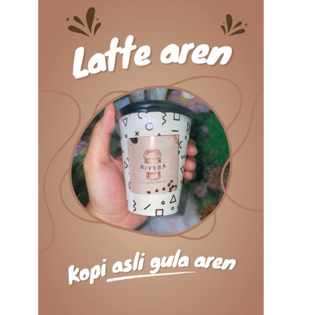 

[100% Asli] Kopi bubuk Latte Gula Aren 8oz NIVYRA Coffee - Minuman Paper Cup Kekinian, Enak & Praktis
