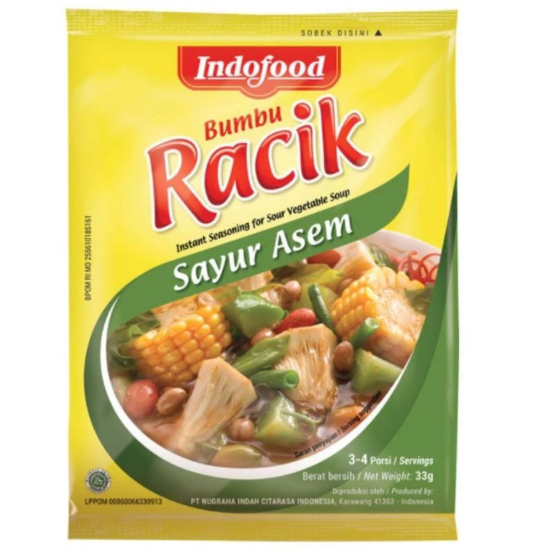 

Indofood Bumbu Racik Sayur Asem 33 Gram