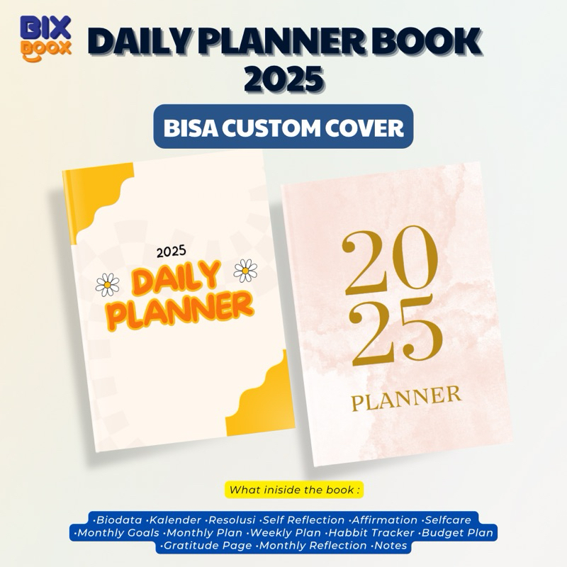 

Book Planner 2025 / Jurnal Harian 2025 / Daily Planner kertas Bookpaper / Ide Kado Ulang Tahun