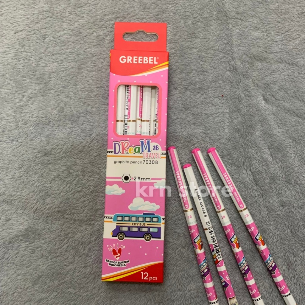 

GREEBEL Pensil Kayu 2B Dream Travel//Pensil Murah//Pensil Kayu murah//Pensil 2B Murah//Pensil 2B
