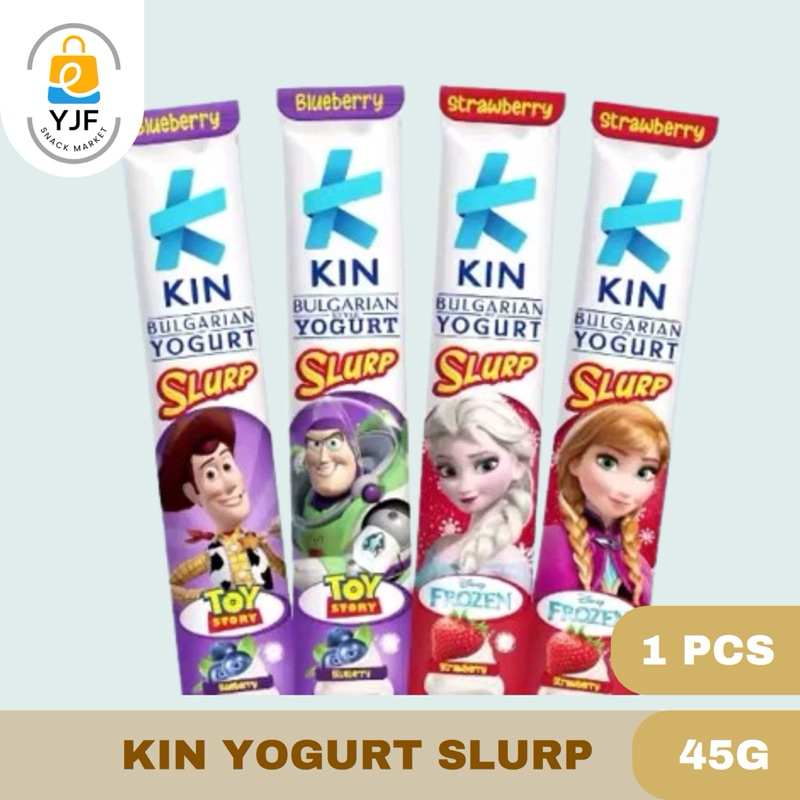 

Kin Bulgarian Yogurt Slurp Kids / Youghurt Blueberry / Strawberry / Black Fruit / Marshmellow / Cotton Candy / Original 45g 1 PCS