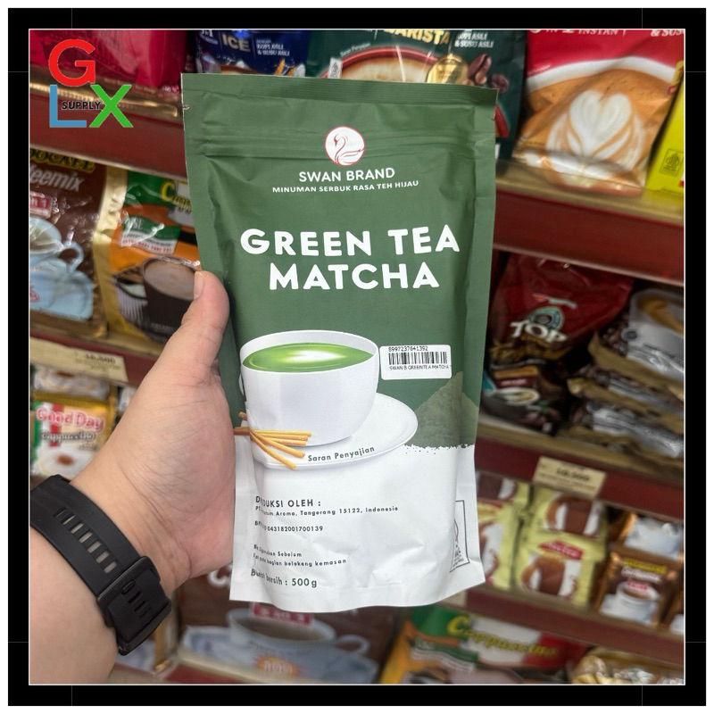 

GLX SUPPLY | SWAN BRAND MINUMAN SERBUK RASA TEH HIJAU GREEN TEA MATCHA 500gr