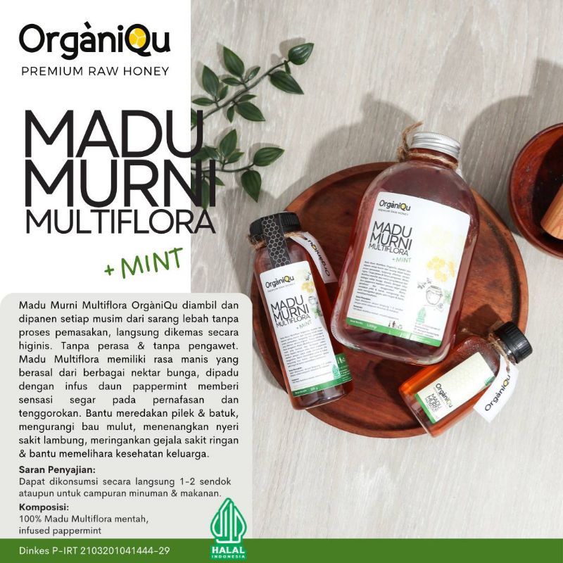 

[STOKIS] ORGANIQU PREMIUM RAW HONEY MULTIFLORA MINT