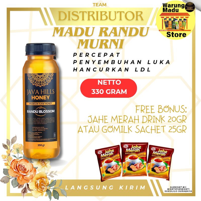 

Madu Randu Pencernaan AsamLambung Asli Javahills Honey 330gram