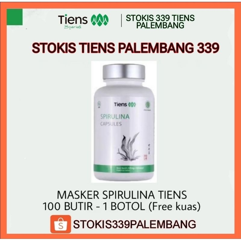MASKER SPIRULINA TIENS 100 BUTIR SEGEL / SPIRULINA TIENS / SPIRULINA TIANSHI