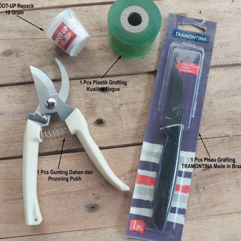 Grosir  Paket Terlengkap Grafting Tools Tape IsolasiPlastik Grafting Pisau Okulasi Tanaman Gunting D