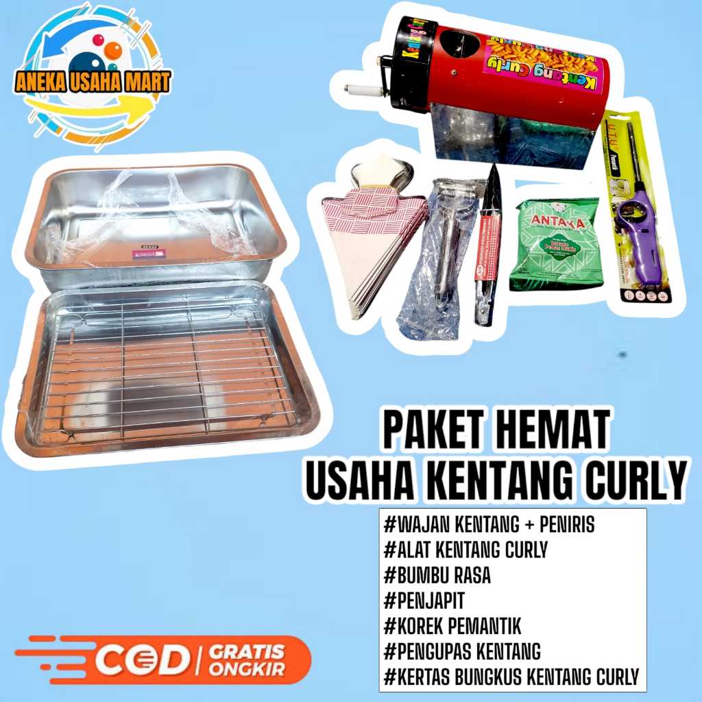 Paket Hemat Usaha Kentang Curly dan Kentang Spiral