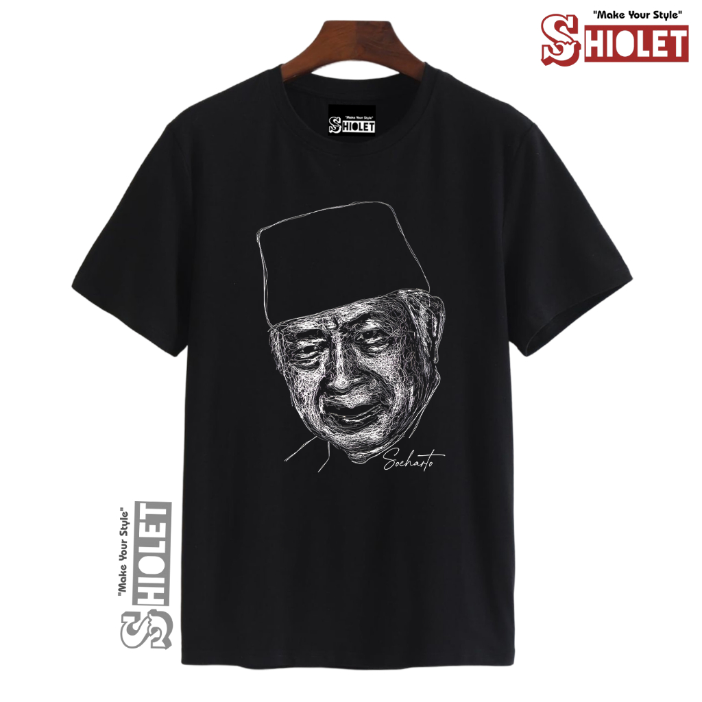 Shiolet Kaos Soeharto Baju Distro Pria Wanita Unisex - T SHIRT Dewasa Premium